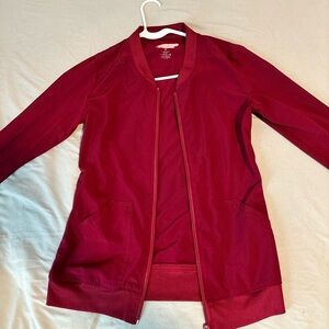 Maroon scrub jacket